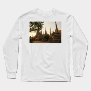 Mosaic tiled Buddha stupas at Wat Pho temple. Long Sleeve T-Shirt